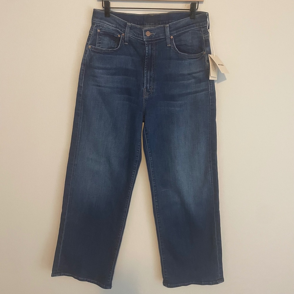 MOTHER Blue Wide Leg Flare Jeans - Picture 3 of 9